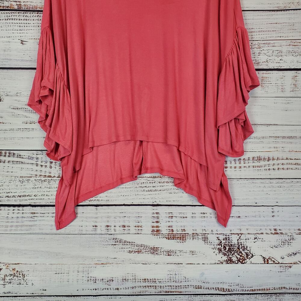 Akemi + Kin Pink Flutter Cape Poncho Top XS/S Whimsy Fairy Asymmetric Tunic Vaca - Picture 4 of 10